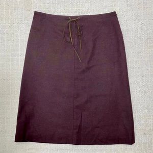 Banana Republic zipper skirt 14 Eggplant Wool